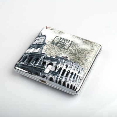 Портсигар "Путешествия вокруг света", 9х10 см