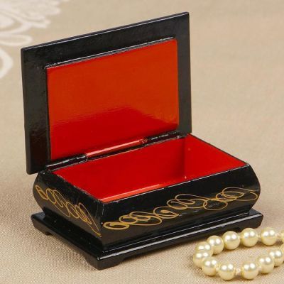 Шкатулка «Ангелочек с птичками», 6×9 см, лаковая миниатюра