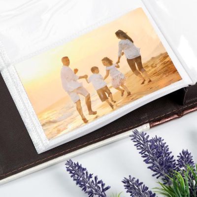 Фотоальбом на 200 фото 10х15 см "Греческий орнамент" кожзам МИКС 23,7х20,7х5 см