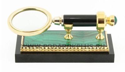 Настольный набор "Держава" камень малахит