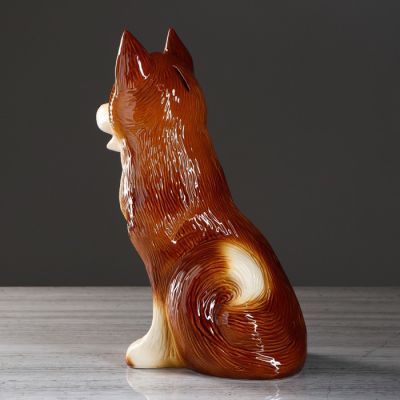 Копилка "Собака Лайка", глянец, коричневый цвет, 38 см