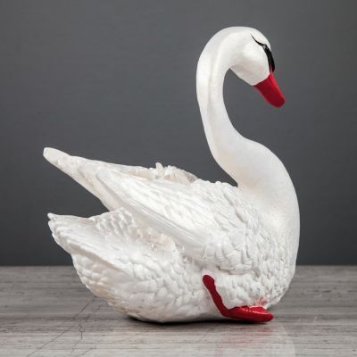 Копилка "Лебедь", белый цвет, 23 см,