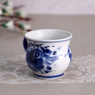 Чашка «Кофейная», 9×9×6 см, гжель