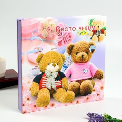 Фотоальбом на 560 фото: 40 шт. 15 х 20 см, 520 шт. 10 х 15 см "Медвежата", МИКС