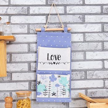 Кармашек текстильный Этель "Незабудки" 2 отделения, 41х20 см