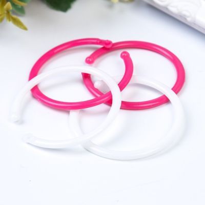 Кольца для творчества (для фотоальбомов) пластик "Цветные" 3,8см (набор 4 шт) 15,5х8,8х2см