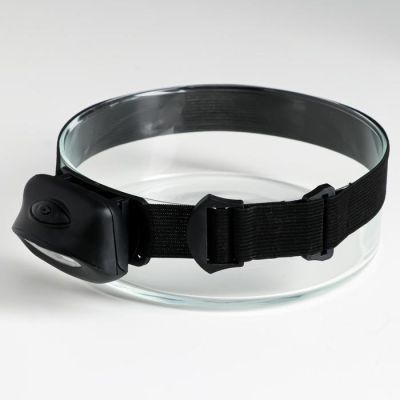 Фонарь налобный, 4 х 5.5 см, 3 ААА, микс