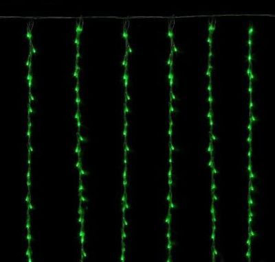 Гирлянда "Дождь" уличная (Ш:2 м, В:3 м, LED 800 шт., нить силикон, зеленый)