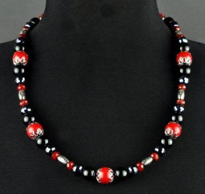 Бусы Хрусталь, коралл "Элиза" арт.АНТ-394