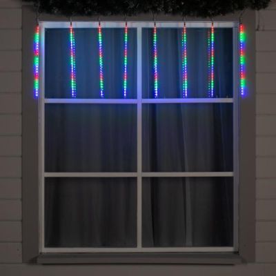 Гирлянда «Сосульки» 2.5 × 0.5 м, IP65, прозрачная нить, 288 LED, свечение мульти с эффектом стекания, 12 В