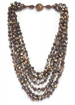 Колье Перламутр "Каскад" арт.НПР-111(10)-50-10