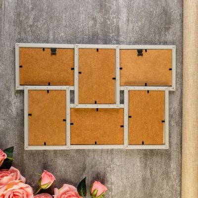 Фоторамка "Белое золото" 29х45 см на 6 фото 10х15 см