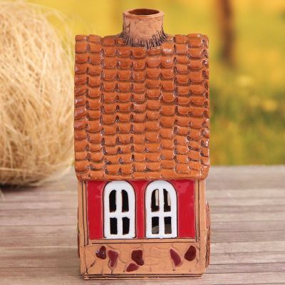 Аромалампа Домик «Колокольчик», ручная работа, микс 16 см