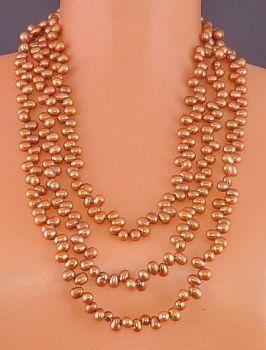 Бусы Жемчуг "Облепиха" арт.П2074