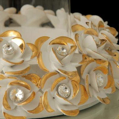 Подсвечник "Цветы", 33см