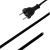 Шнур TUNDRA, 1,7 м, ШВВП 2х0.5 мм2, с вилкой, черный