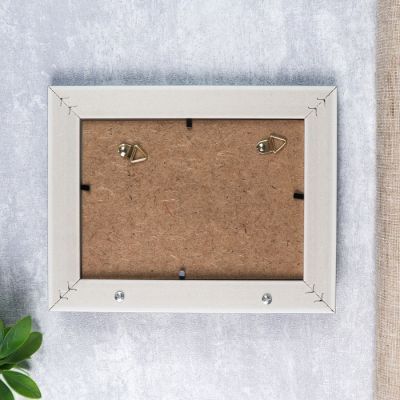 Фоторамка пластик с крючками 13х18 см "Зебра" серебро на голубом 18х23х3,5 см