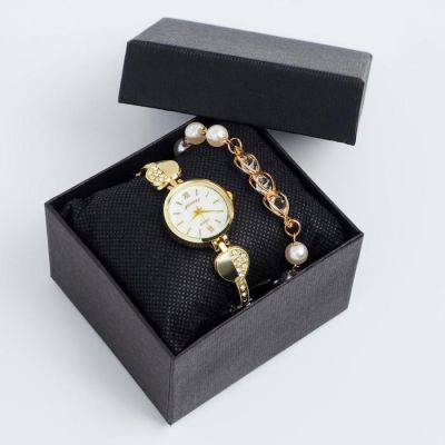 Подарочный набор 2 в 1 "Beike": наручные часы и браслет
