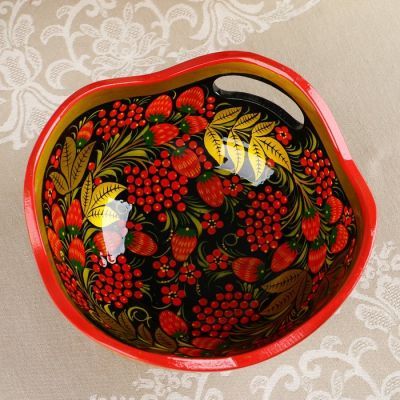 Чашка с ручками большая, 23×12 см, хохлома