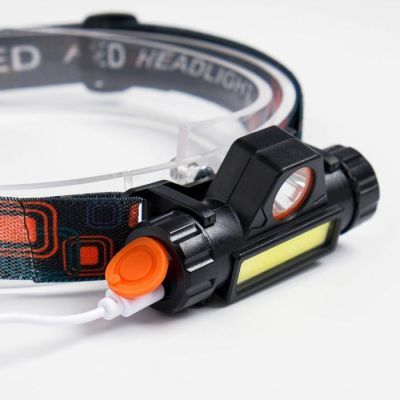 Фонарь налобный аккумуляторный "Мастер К.", 5 Вт, 140 лм, 1200  мАч, 3 режима, USB