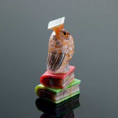 Сувенир «Сычик ученый», 6×11 см, селенит