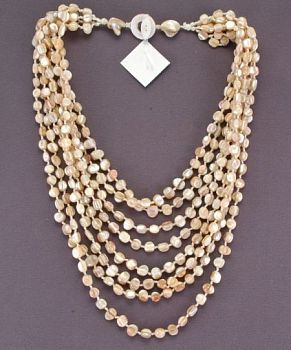 Колье Перламутр "Каскад" арт.НПР-111(10)-50-2