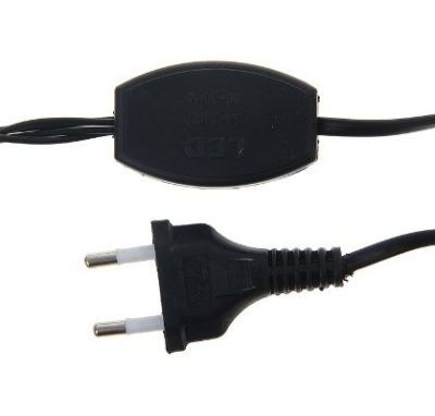 Гирлянда "Метраж" уличная, комнатная (Д: 20 м, нить тёмная, моргает, бело-синий)