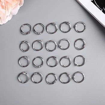 Кольца для творчества (для фотоальбомов) "Серебро", набор 20 шт. d=2 см