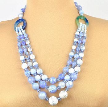 Бусы Агат, хрусталь "Первая Леди" арт.П2493