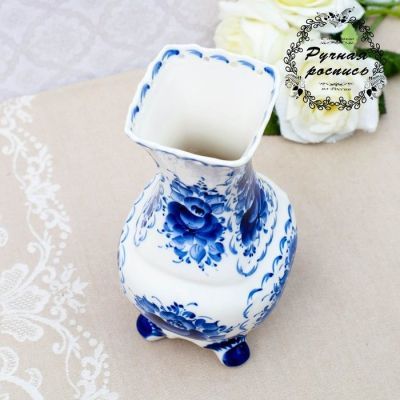 Ваза «Ажурная», гжель, фарфор, h=23 см