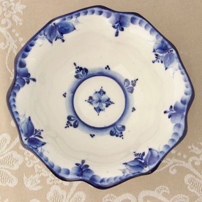 Салатник «Тюльпан», 19х19х7,5 см, гжель