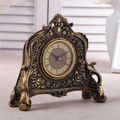 Часы настольные "Каминные", цвет  золотой, 21х19х6.5 см