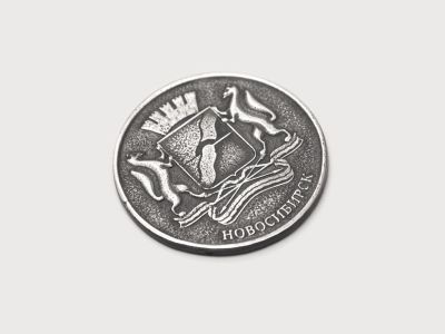 Сувенирная монета «Новосибирск, Часовня, герб», d = 3,8 см, металл