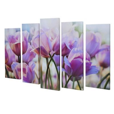 Картина модульная на подрамнике "Тюльпаны" 125х80 см (2-25х63, 2-25х70, 1-25х80)