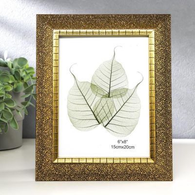 Фоторамка пластик 15х20 см "Золотые точки" 25,8х20,8х1,5 см