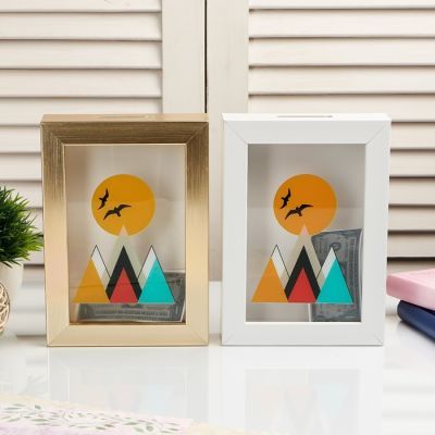 Копилка интерьерная пластик "Полет на закате в горах"МИКС 17х12х3,8 см