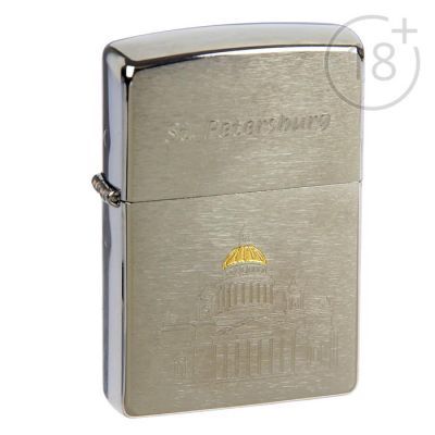 Зажигалка ZIPPO 200 ST ISSACS с покрытием Brushed Chrome