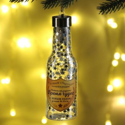 Елочная игрушка с гирляндой «Время чудес», 14.2 х 4.2 см