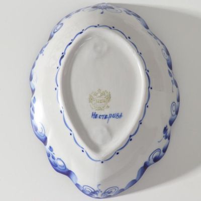 Салатник "Осенний " , авт. Голубенков Н.А., 1 сорт, гжель