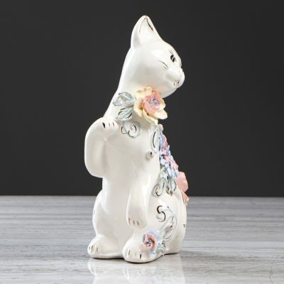 Копилка "Лапушка", покрытие глазурь, белая, 27 см, микс