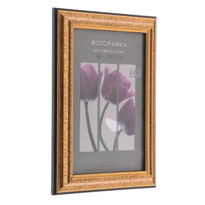 Фоторамка 10х15 см пластик 286/296 золото (50/2000)