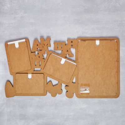 Фоторамка ЛХДФ "Наш малыш" на 4 фото, 1 фото-21х30, 3 фото-10x15см. Размер изделия 65х34 см.