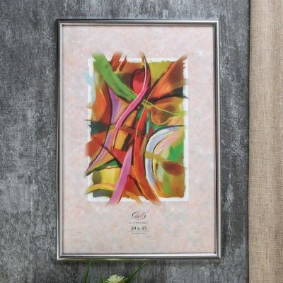 Фоторамка "Серебро металлик" пластик 30х45 см