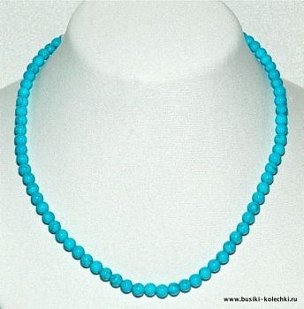 Бусы Бирюза "Классика № 6" арт.ПБР-1(6)-45-1
