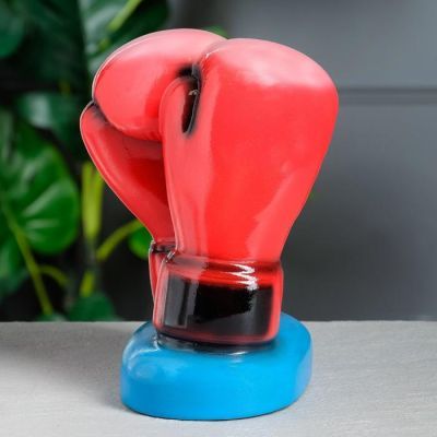 Копилка "Боксерские перчатки", глянец, сине-красный, 23 см, микс