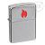 Зажигалка ZIPPO 200 Red Flame с покрытием Brushed Chrome