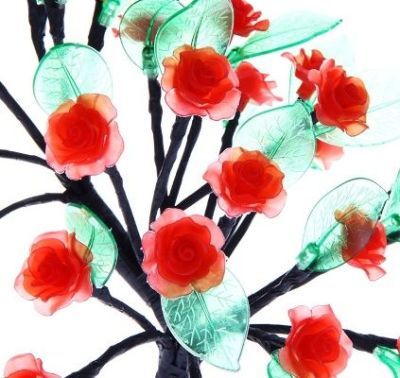 Светодиодный куст "Роза №1" улич. (0,4 м., красный)