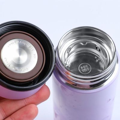 Термос "Мастер К." 500 мл, с ситом, сохраняет тепло 12 ч, сиреневый