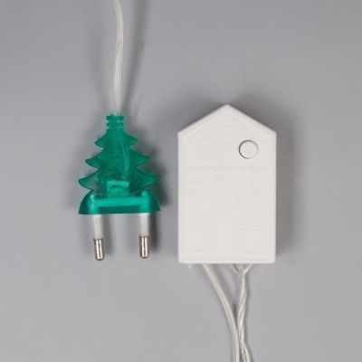 Гирлянда «Нить» 5 м с насадками «Игла», IP20, прозрачная нить, 50 LED, свечение мульти, 8 режимов, 220 В