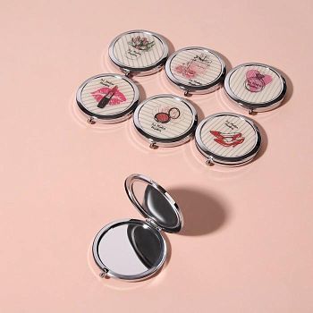 Зеркало складное «Beauty», d 7,5 см, с увеличением, с замком, цвет МИКС